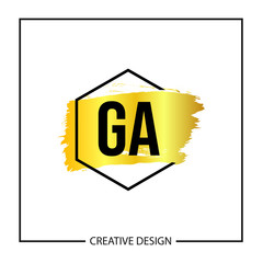 Initial Letter GA Logo Template Design