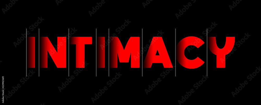 Canvas Prints intimacy - red text written on black background