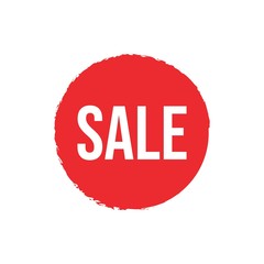 Sale red stamp logo