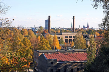 View the city of Riga in Latvia