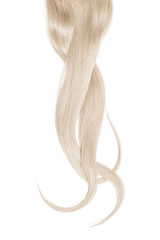 Gray natural hair, isolated on a white background