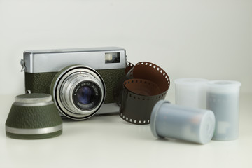 Alte vintage Kamera Filmdosen