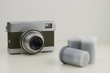 Alte vintage Kamera Filmdosen