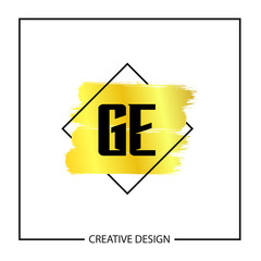Initial Letter GE Logo Template Design