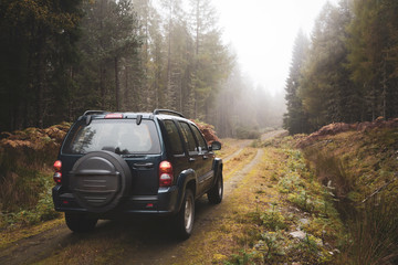 Driving offroad in Scotland UK