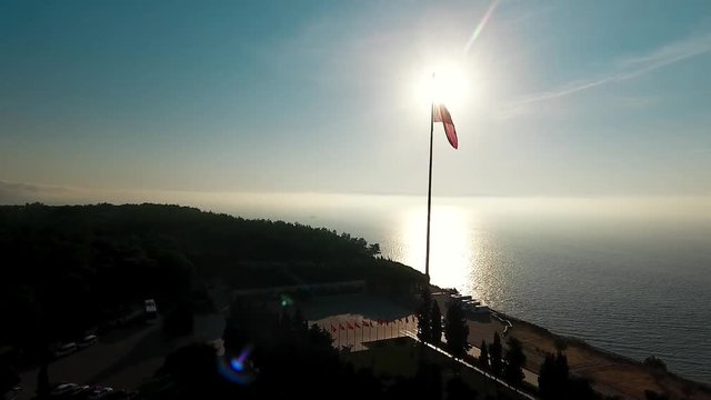 The &Ccedil;anakkale Martyrs' Memorial is a war memorial commemorating the service of about 253,000 Turkish soldiers who participated at the Battle of Gallipoli.