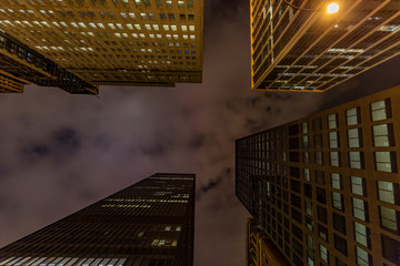 Chigaco buildings view at night