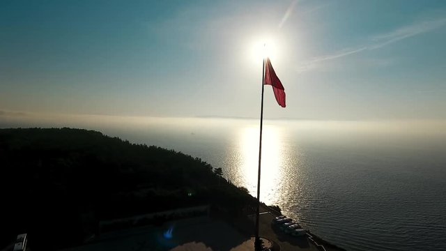 The &Ccedil;anakkale Martyrs' Memorial is a war memorial commemorating the service of about 253,000 Turkish soldiers who participated at the Battle of Gallipoli.