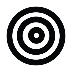 A black and white silhouette of a target