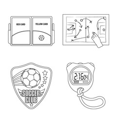 Vector design of soccer and gear symbol. Collection of soccer and tournament stock symbol for web.