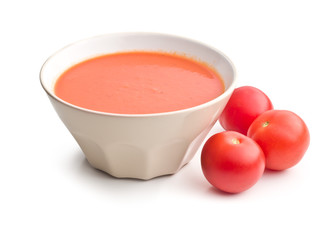 Cold gazpacho soup.