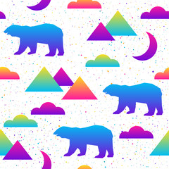 Abstract rainbow seamless pattern background. Modern swatch paint for birthday card, party invitation, sale wallpaper, holiday wrapping paper, fabric, bag print, t shirt, workshop advertising