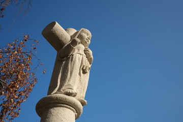Reims,France-October 10, 2018: Foujita Chapel in Reims, France, designed by the artist Tsuguharu Foujita. It is famous for the frescos he painted in the interior.