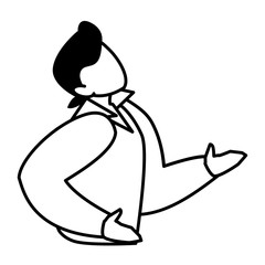 retro  dancer man icon