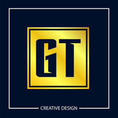 Initial Letter GT Logo Template Design