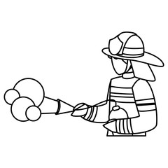 Fototapeta premium avatar fireman design