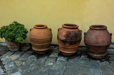 Ancient vase. Antique very beautiful. Very old clay vases from Europe. 