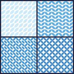 Seamless pattern backgrounds in light blue color.