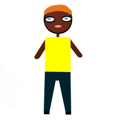 funny cartoon casual man