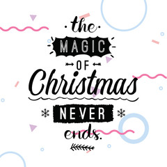 Merry Christmas typography.