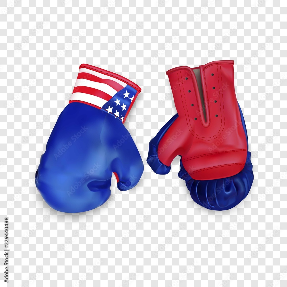 Poster box gloves icon. realistic illustration of box gloves vector icon for web design on transparent back