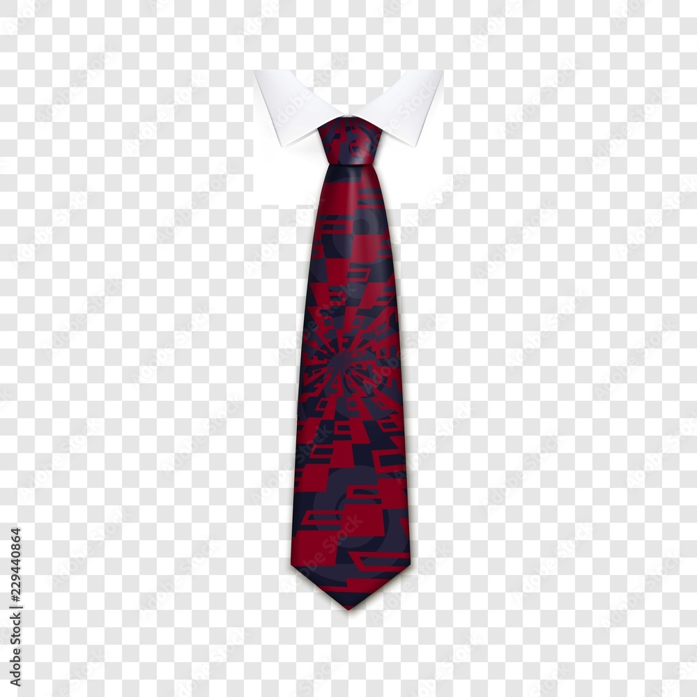 Poster abstract tie icon. realistic illustration of abstract tie vector icon for web design on transparent 