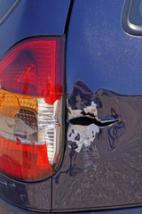 Car damage hole