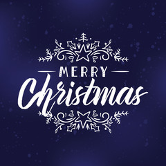 Merry Christmas typography.