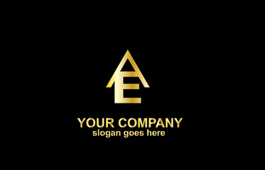 Real Estate Letter E Logo Design With a House Icon