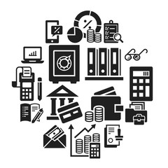 Accounting international day icon set. Simple set of accounting international day vector icons for web design on white background