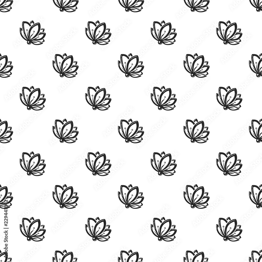 Poster lily flower pattern seamless repeat background for any web design