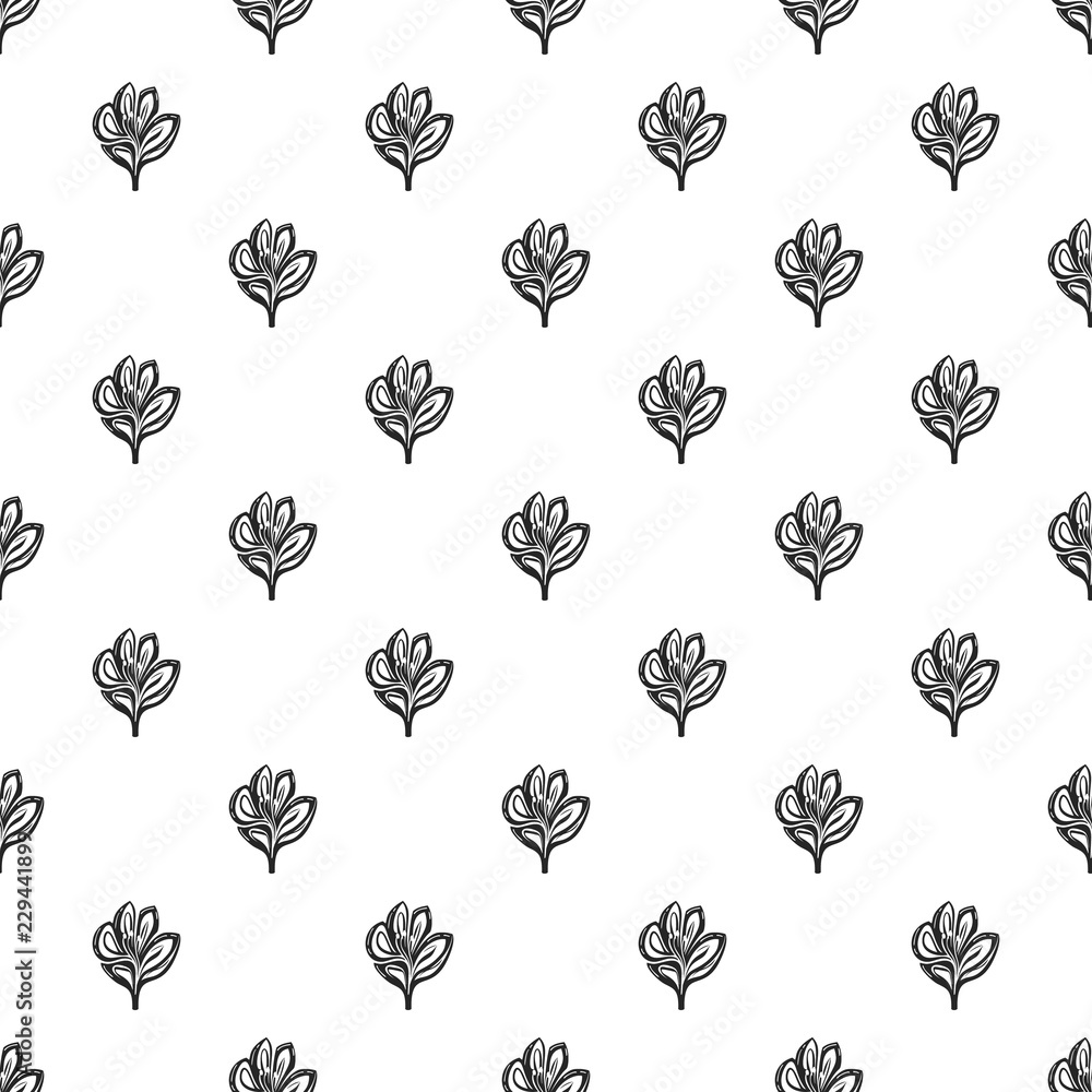 Poster lily pattern seamless repeat background for any web design