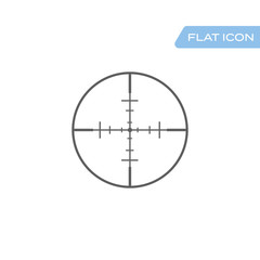  Target icon, sight sniper symbol isolated on white background,