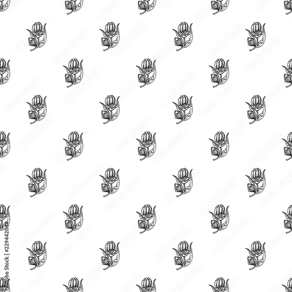 Poster medicine calendula pattern seamless repeat background for any web design