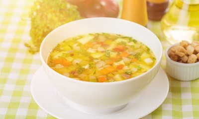 Vegetable chicken soup
