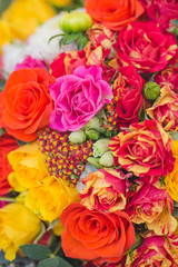 Bouquet de fleurs très colorés 