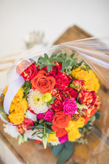 Bouquet de fleurs très colorés 