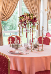 table set for meal