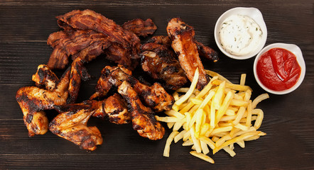 Assorted grilled beer