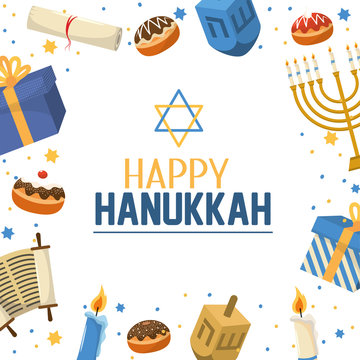 happy hanukkah tradition with david star