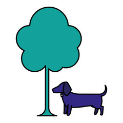 dog and tree design