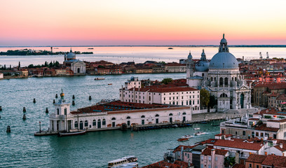 Fototapeta na wymiar A panoramic view of Venice - Santa Maria della Salute