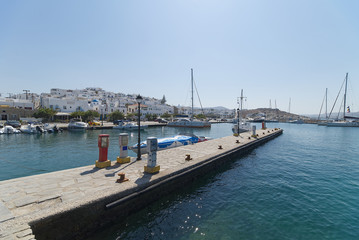 Fototapeta premium Naoussa village and harbor - Aegean Sea - Paros Cyclades island - Greece