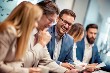 Business people in modern office