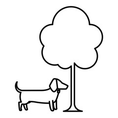 dog and tree design