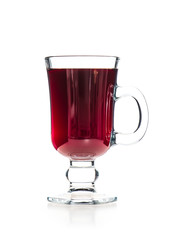 Mulled wine isolated white background