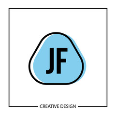 Initial Letter JF Logo Template Design