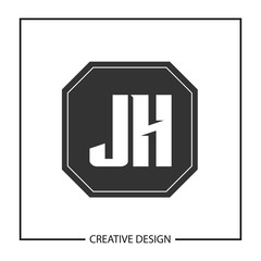 Initial Letter JH Logo Template Design