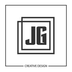 Initial Letter JG Logo Template Design