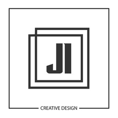 Initial Letter JI Logo Template Design